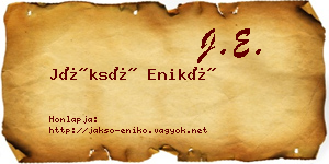 Jáksó Enikő névjegykártya