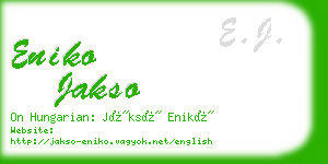 eniko jakso business card